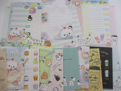 Cute Kawaii 10 Food Drink Penguin Hedgehog MINI Letter Paper + Envelope Theme Set