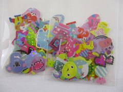 Animals Fish 80's Fun Theme Music Toys Variety Flake Stickers - 50 pcs