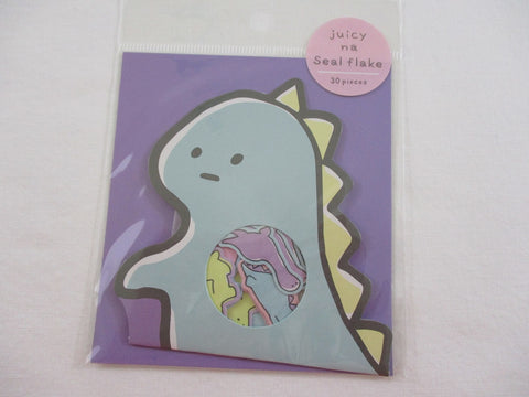 Cute Kawaii Kamio juicy na series - Dino Saurus Dinosaur Flake Stickers Sack - Collectible - for Journal Planner Agenda Craft Scrapbook DIY Art