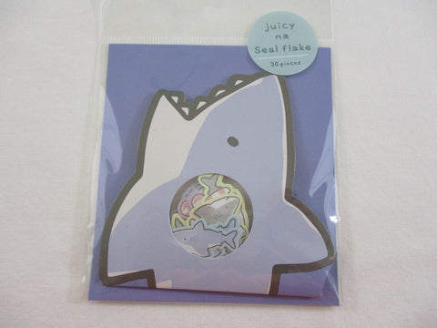 Cute Kawaii Kamio juicy na series - Shark Penguin Flake Stickers Sack - Collectible - for Journal Planner Agenda Craft Scrapbook DIY Art