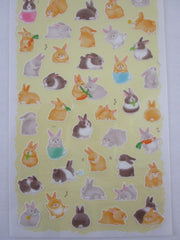 Cute Kawaii MW Animaru  Seal Series - Q - Bunny Rabbit Sticker Sheet - for Journal Planner Craft