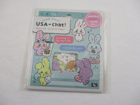 Cute Kawaii Crux Usa-chat Rabbit Stickers Flake Sack - for Journal Planner Craft Scrapbook Collectible