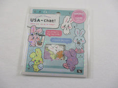 Cute Kawaii Crux Usa-chat Rabbit Stickers Flake Sack - for Journal Planner Craft Scrapbook Collectible