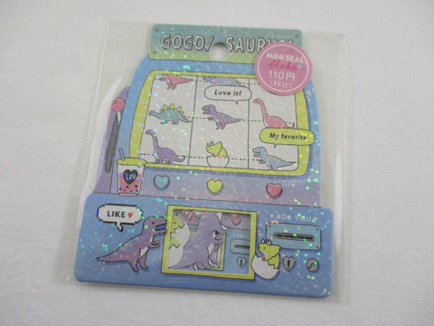 Cute Kawaii Crux Dinosaurs Dino Game Stickers Flake Sack - for Journal Planner Craft Scrapbook Collectible