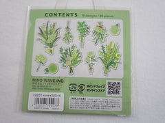 MW Salon de Fleur Flowers - Flake Stickers Sack - Green - Beautiful Garden Love Wedding Bouquet for Journal Agenda Planner Scrapbooking Craft