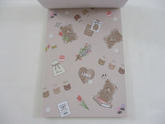 Cute Kawaii Q-Lia Bear Kuma Love with you 4 x 6 Inch Notepad / Memo Pad - Stationery Designer Paper Collection