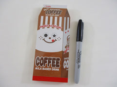 Cute Kawaii Kamio Milk Coffee Carton Die Cut Coupon Style 2.75 x 6.25 Inch Notepad / Memo Pad - Stationery Designer Paper Collection - VHTF