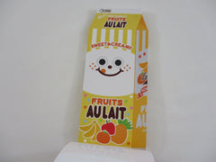 Cute Kawaii Kamio Milk Coffee Carton Die Cut Coupon Style 2.75 x 6.25 Inch Notepad / Memo Pad - Stationery Designer Paper Collection - VHTF