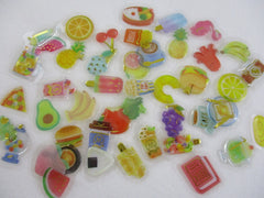 Candy Drop Style Food and Drink theme Flake Stickers - 45 pcs