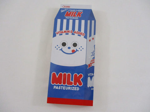 Cute Kawaii Kamio Milk Carton Die Cut Coupon Style 2.75 x 6.25 Inch Notepad / Memo Pad - Stationery Designer Paper Collection - VHTF