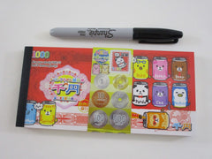 Cute Kawaii Crux Drinks Coupon Style  3.25 x 6.75 Inch Notepad / Memo Pad - Stationery Designer Paper Collection - Vintage VHTF