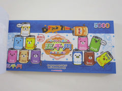 Cute Kawaii Crux Drinks Coupon Style  3.25 x 6.75 Inch Notepad / Memo Pad - Stationery Designer Paper Collection - Vintage VHTF