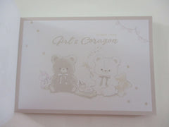 Cute Kawaii Q-Lia Bear Star Girl Corazon 4 x 6 Inch Notepad / Memo Pad - Stationery Designer Paper Collection