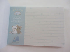 Cute Kawaii Q-Lia Bear Star Girl Corazon 4 x 6 Inch Notepad / Memo Pad - Stationery Designer Paper Collection