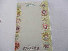 Cute Kawaii San-X Rilakkuma Bear Alice Red Riding Hood 4 x 6 Inch Notepad / Memo Pad - Stationery Designer Paper Collection