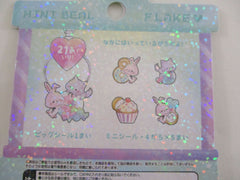 Cute Kawaii Crux Playful Sweet Rabbit Cat Hedgehog Stickers Flake Sack - for Journal Planner Craft Scrapbook Collectible