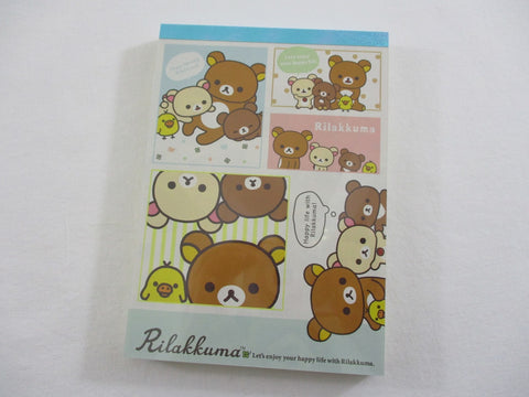 Cute Kawaii San-X Happy Bear Rilakkuma 4 x 6 Inch Notepad / Memo Pad - Stationery Designer Paper Collection
