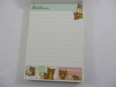 Cute Kawaii San-X Happy Bear Rilakkuma 4 x 6 Inch Notepad / Memo Pad - Stationery Designer Paper Collection