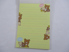 Cute Kawaii San-X Happy Bear Rilakkuma 4 x 6 Inch Notepad / Memo Pad - Stationery Designer Paper Collection