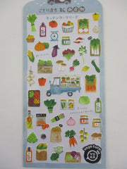 Cute Kawaii Mind Wave & Food Truck Series - Fruits Vegetables Farmers Sticker Sheet - for Journal Planner Craft