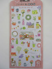 Cute Kawaii Mind Wave & Food Truck Series - Flower Florist Wedding Bloom Spring Garden Beautiful Sticker Sheet - for Journal Planner Craft