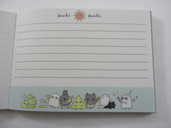 Cute Kawaii Q-Lia Ghost theme 4 x 6 Inch Notepad / Memo Pad - Stationery Designer Paper Collection