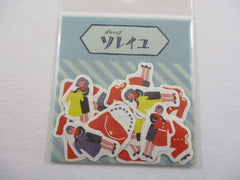 Cute Kawaii Classic Outfit Dressing Up Start of the Day Seamstress Flake Stickers Sack - Furukawashiko Japan - for Journal Agenda Planner Scrapbooking Craft