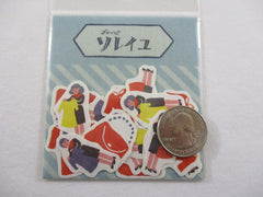 Cute Kawaii Classic Outfit Dressing Up Start of the Day Seamstress Flake Stickers Sack - Furukawashiko Japan - for Journal Agenda Planner Scrapbooking Craft