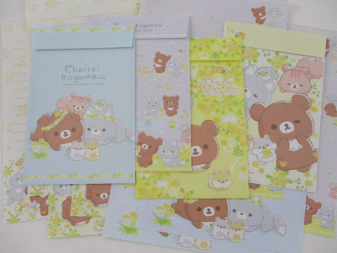 Cute Kawaii San-X Rilakkuma Chairoi Koguma Letter Sets - 2022 A - Stationery Writing Paper Envelope