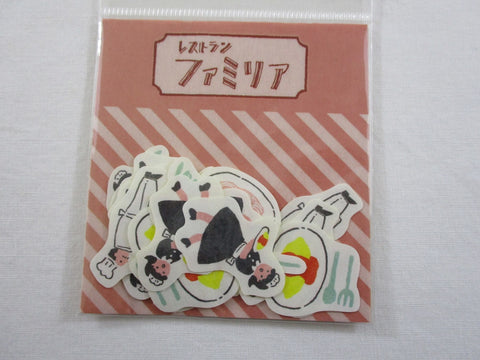 Cute Kawaii Classic Chef Dining Flake Stickers Sack - Furukawashiko Japan - for Journal Agenda Planner Scrapbooking Craft