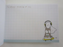 Cute Kawaii Crux Ghost Music Let's be Friends Mini Notepad / Memo Pad - Stationery Designer Paper Collection
