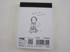 Cute Kawaii Crux Ghost Music Let's be Friends Mini Notepad / Memo Pad - Stationery Designer Paper Collection
