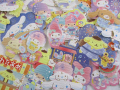 Cute Kawaii Sanrio Characters My Melody Little Twin Stars Cinnamoroll Purin Flake Sack Stickers - 40 pcs