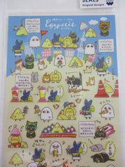 Cute Kawaii Mind Wave Egypetit Ghost Cat Animal Sticker Sheet - for Journal Planner Craft