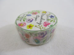 Cute Kawaii MW Flowers Bouquet Washi / Masking Deco Tape - B - White - for Scrapbooking Journal Planner Craft Nature Wedding Beautiful