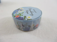 Cute Kawaii MW Flowers Bouquet Washi / Masking Deco Tape - C - Blue - for Scrapbooking Journal Planner Craft Nature Wedding Beautiful