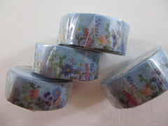 Cute Kawaii MW Flowers Bouquet Washi / Masking Deco Tape - C - Blue - for Scrapbooking Journal Planner Craft Nature Wedding Beautiful