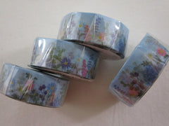 Cute Kawaii MW Flowers Bouquet Washi / Masking Deco Tape - C - Blue - for Scrapbooking Journal Planner Craft Nature Wedding Beautiful