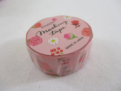 Cute Kawaii MW Flowers Bouquet Washi / Masking Deco Tape - D - Red - for Scrapbooking Journal Planner Craft Nature Wedding Beautiful