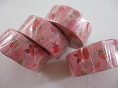 Cute Kawaii MW Flowers Bouquet Washi / Masking Deco Tape - D - Red - for Scrapbooking Journal Planner Craft Nature Wedding Beautiful