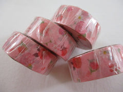 Cute Kawaii MW Flowers Bouquet Washi / Masking Deco Tape - D - Red - for Scrapbooking Journal Planner Craft Nature Wedding Beautiful