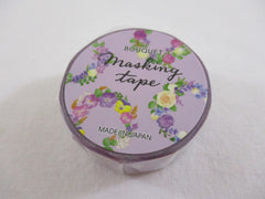 Cute Kawaii MW Flowers Bouquet Washi / Masking Deco Tape - E - Purple - for Scrapbooking Journal Planner Craft Nature Wedding Beautiful