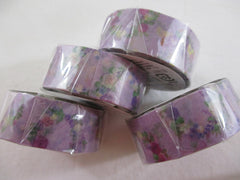 Cute Kawaii MW Flowers Bouquet Washi / Masking Deco Tape - E - Purple - for Scrapbooking Journal Planner Craft Nature Wedding Beautiful
