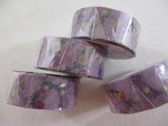 Cute Kawaii MW Flowers Bouquet Washi / Masking Deco Tape - E - Purple - for Scrapbooking Journal Planner Craft Nature Wedding Beautiful