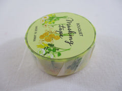 Cute Kawaii MW Flowers Bouquet Washi / Masking Deco Tape - F - Yellow - for Scrapbooking Journal Planner Craft Nature Wedding Beautiful