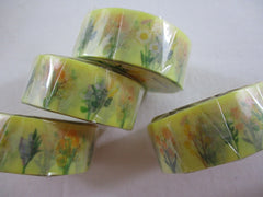 Cute Kawaii MW Flowers Bouquet Washi / Masking Deco Tape - F - Yellow - for Scrapbooking Journal Planner Craft Nature Wedding Beautiful