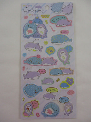Cute Kawaii San-X Jinbesan Whale Sticker Sheet 2021 - A - for Planner Journal Scrapbook Craft