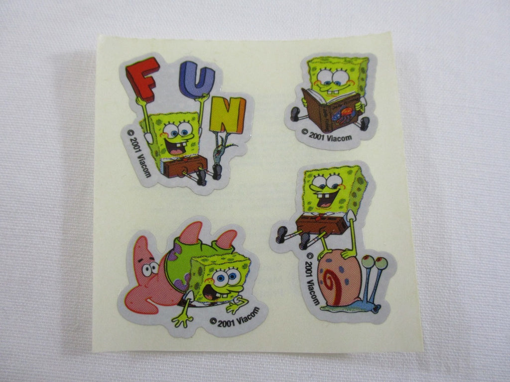 Sandylion Sponge Bob Glitter Sticker Sheet / Module - A - Vintage & Collectible