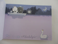 Cute Kawaii Q-lia Rabbit Bear Night Stars Melancholyric A Mini Notepad / Memo Pad - Stationery Designer Writing Paper Collection