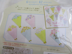 Cute Kawaii Q-Lia Bouquet Write on Flake Stickers Sack - for Journal Planner Agenda Craft Scrapbook